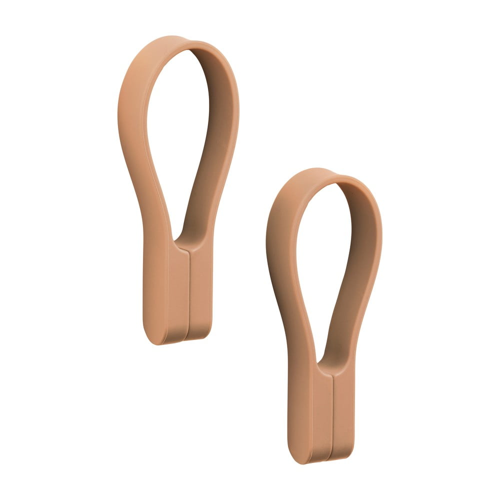 Clipsuri pentru prosoape bej 2 buc. din silicon Loop – Zone