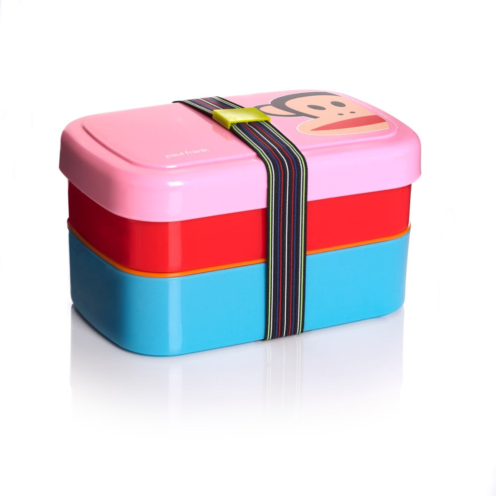 Cutie pentru gustare, 2 nivele, LEGO® Paul Frank, roz