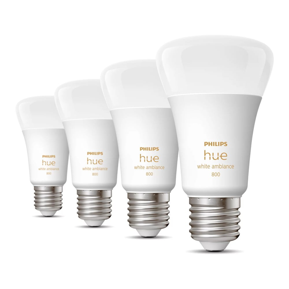 Becuri smart LED E27, 4 buc. 9 W White ambiance – Philips Hue