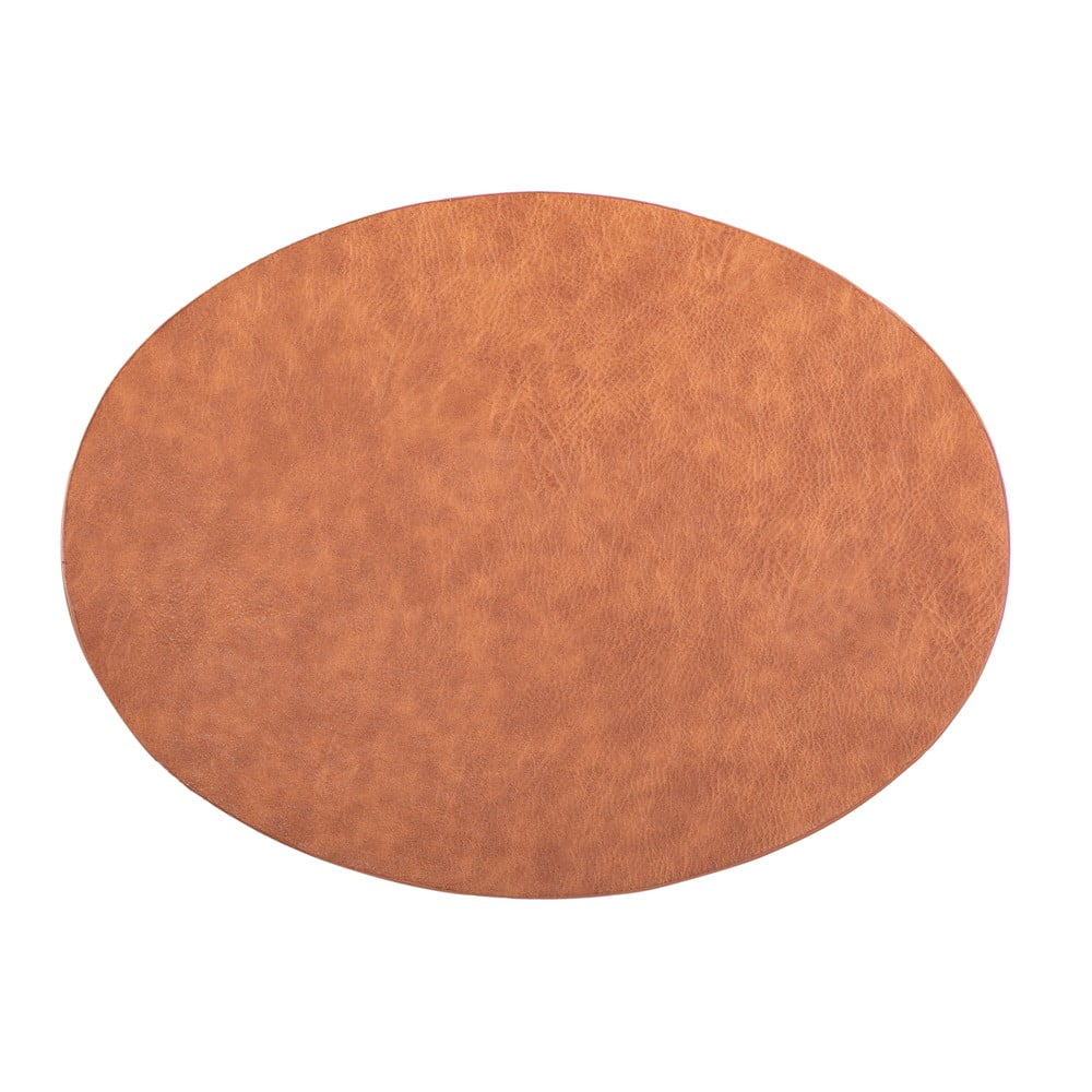 Suport farfurie din imitație de piele ZicZac Troja, 33 x 45 cm, portocaliu – maro bonami.ro