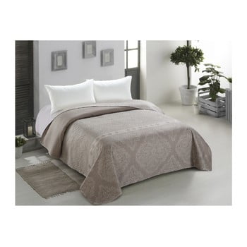 Cuvertură cu 2 fețe ameliahome ornament, 170 x 210 cm, bej
