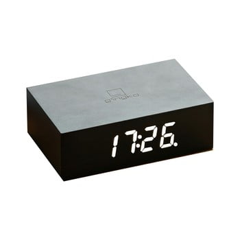 Ceas deșteptător cu led ginko flip click, negru