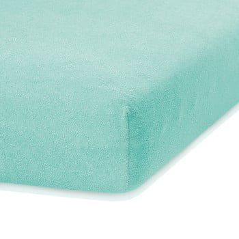 Cearceaf elastic ameliahome ruby, 200 x 100-120 cm, verde mentol