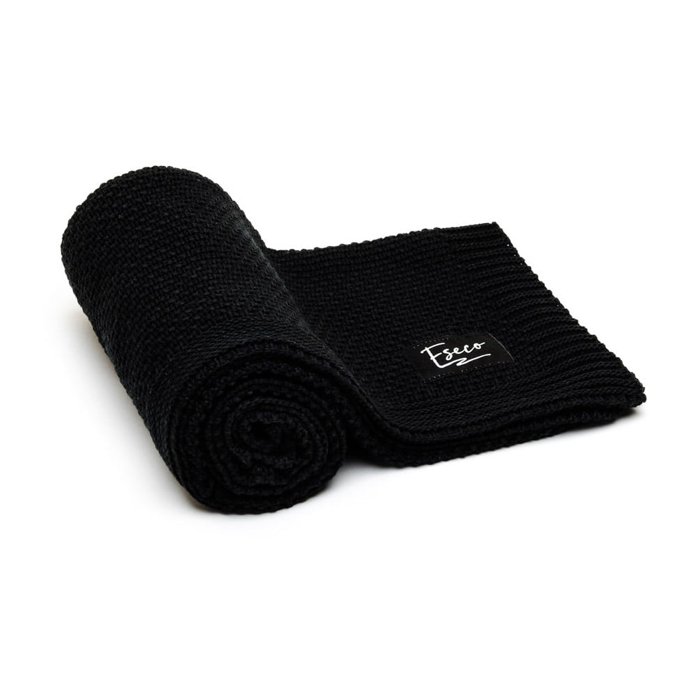 Pătură tricotată pentru copii ESECO, 80 x 100 cm, negru 100% pret redus