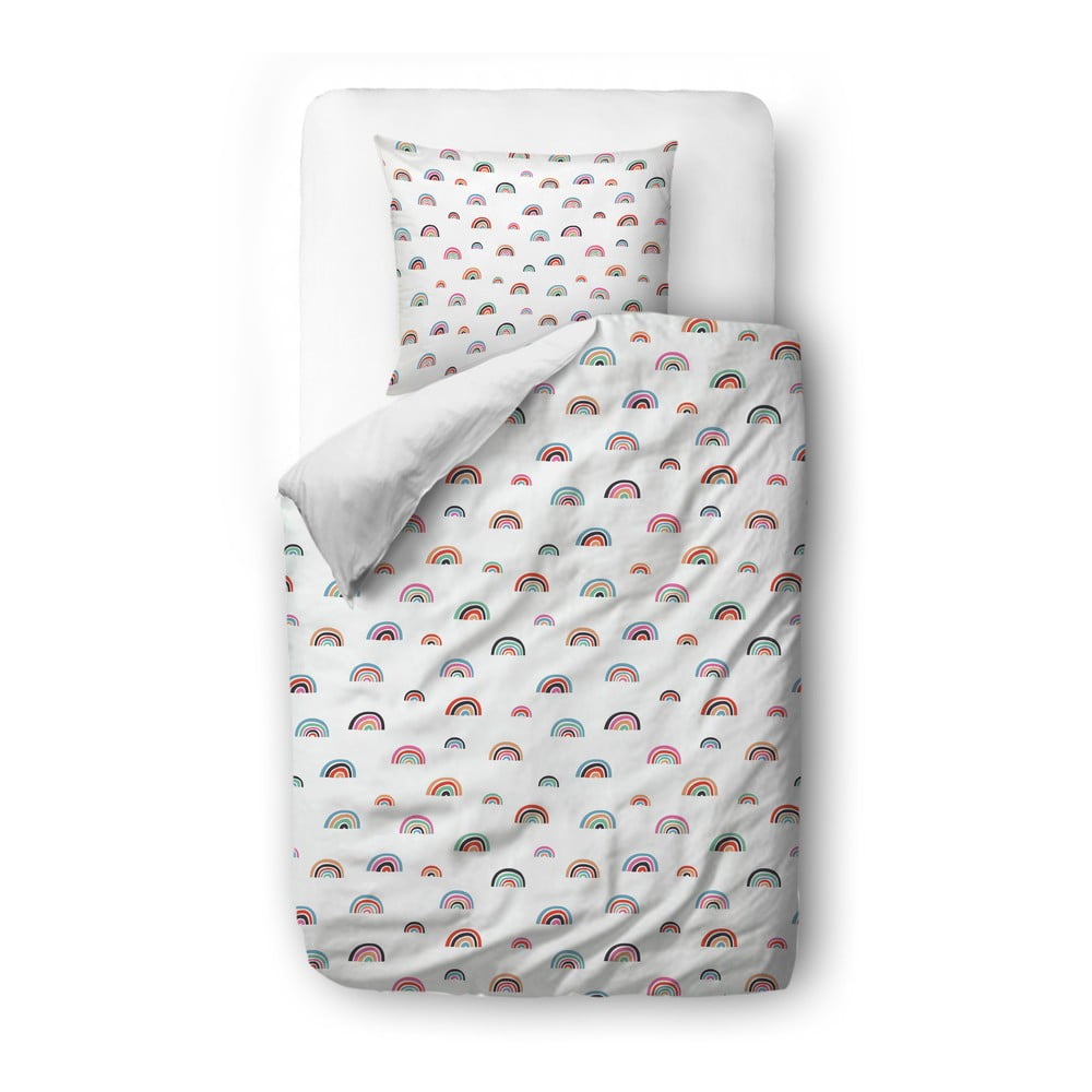 Lenjerie de pat din bumbac pentru copii Mr. Little Fox Cute Rainbows, 100 x 130 cm bonami.ro imagine noua