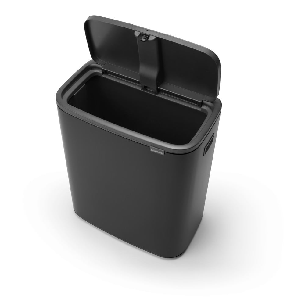 Coș de gunoi negru mat cu senzori de atingere din oțel 60 l Bo Touch Bin – Brabantia