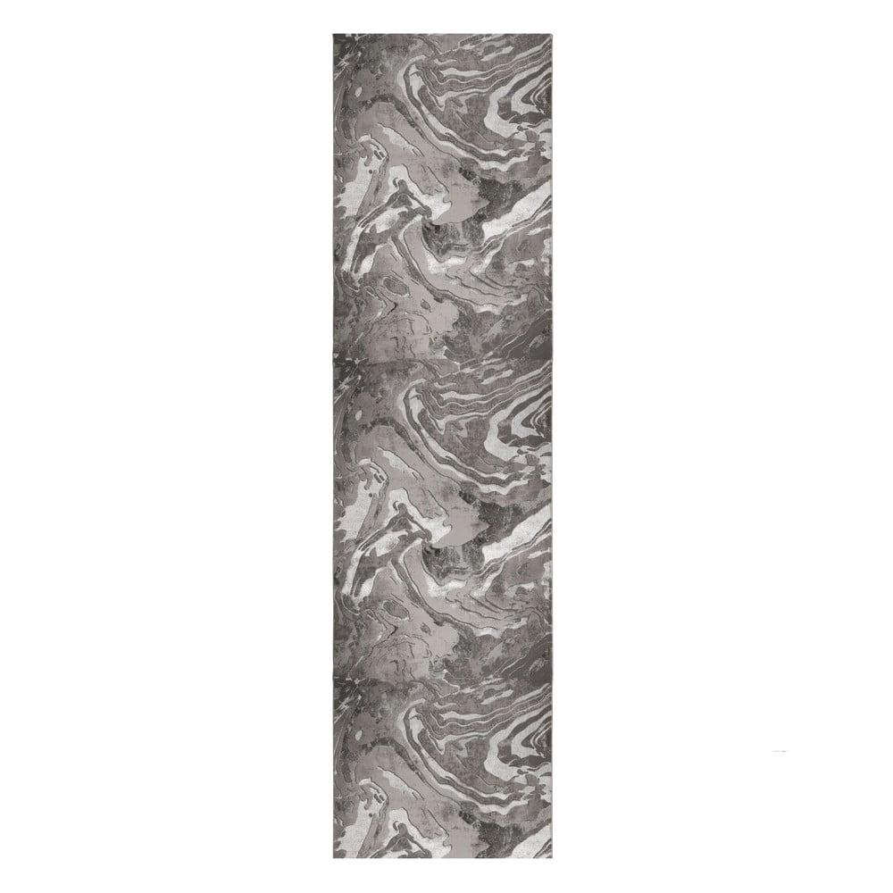 Poza Covor tip traversa Flair Rugs Marbled, 60 x 230 cm, gri