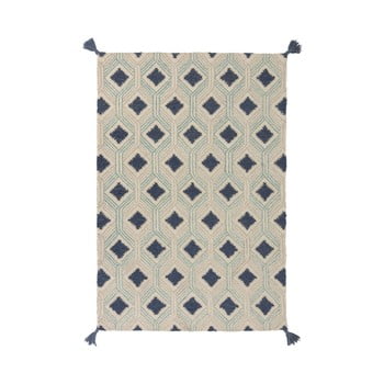 Covor din lână flair rugs marco, 160 x 230 cm, albastru - bej