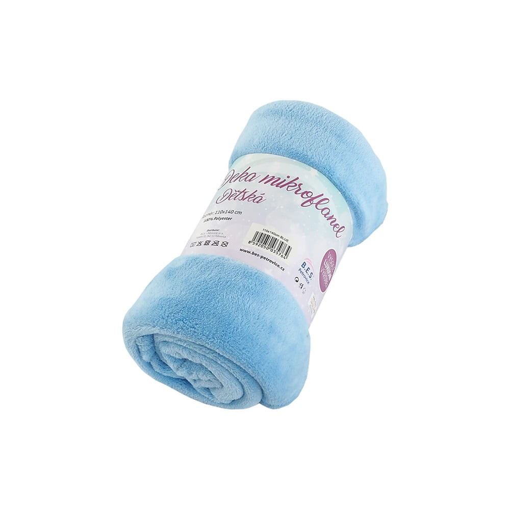 Pătură pentru copii albastră din micropluș 110×140 cm Exclusive – B.E.S. 110x140 imagine noua somnexpo.ro