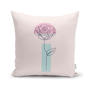 Față de pernă minimalist cushion covers drawing flower, 45 x 45 cm