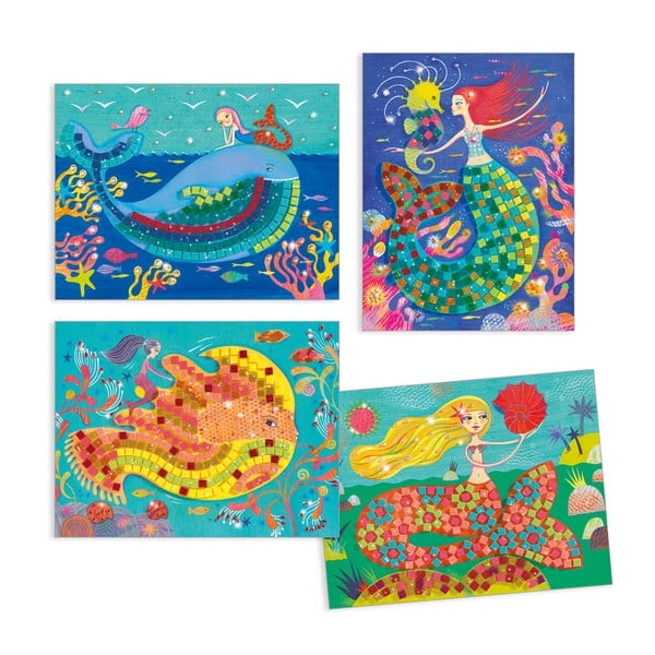 Imagini mozaic strălucitoare Djeco „Sirenă”