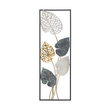 Decorațiune suspendată metalică mauro ferretti ory -a-, 31 x 90 cm, motive frunze