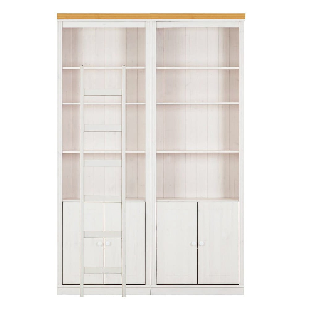 Bibliotecă albă din lemn de pin 148x223 cm Anita – Støraa