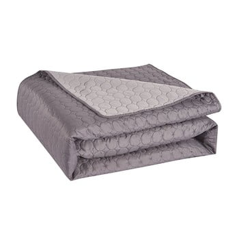 Cuvertură cu 2 fețe din microfibră decoking salice steel, 170 x 210 cm, gri