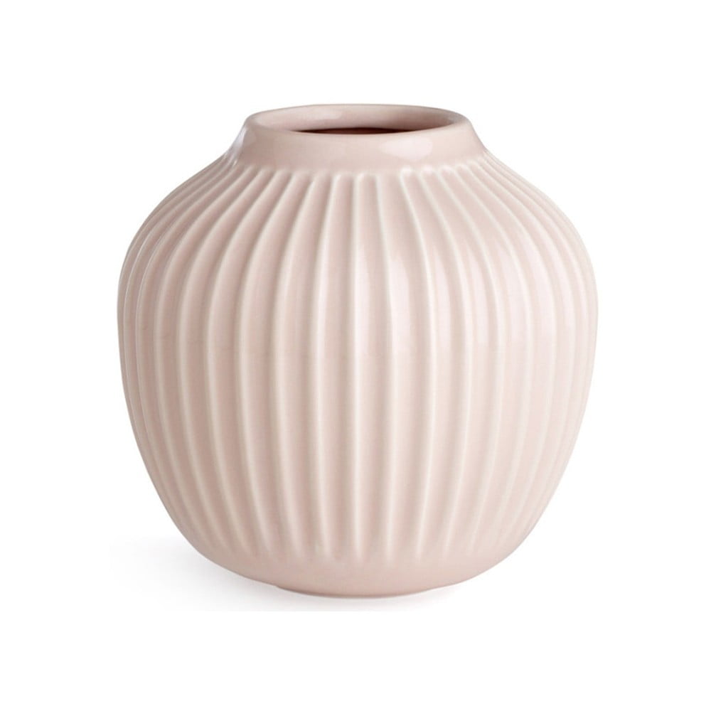 Vaza din gresie KÃ¤hler Design Hammershoi, inaltime 12,5 cm, roz deschis