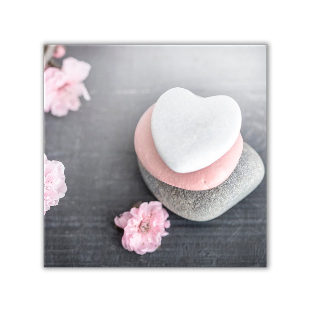 Tablou Styler Glasspik Spa & Zen Heart Stone, 30 x 30 cm bonami.ro imagine 2022