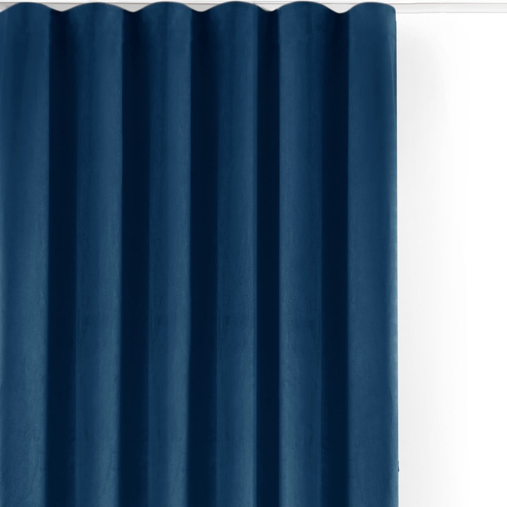 Draperie albastră dimout (semi-opacă) din catifea 265x300 cm Velto – Filumi