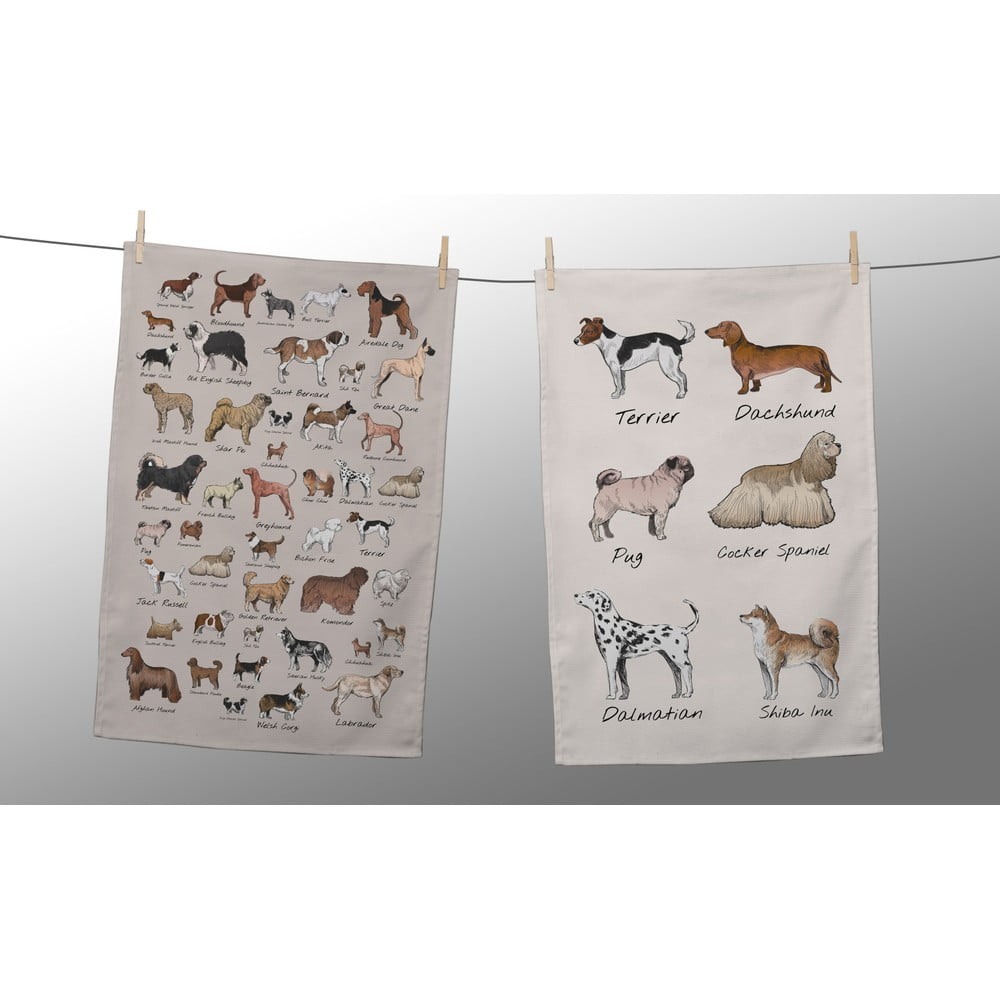 Set de 2 șervețele Little Nice Things Dog Types, 47 x 65 cm bonami.ro imagine 2022