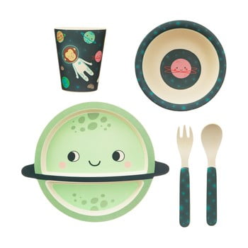 Set veselă și tacâmuri pentru copii sass & belle space explorer, 5 piese