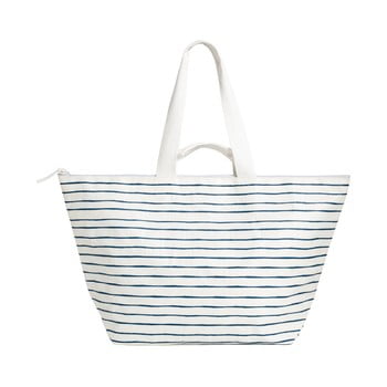 Geantă de plajă sunnylife carry me tote, alb-albastru