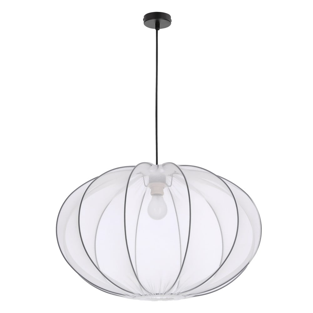 Lustră albă cu abajur textil ø 60 cm Mellow – Candellux Lighting