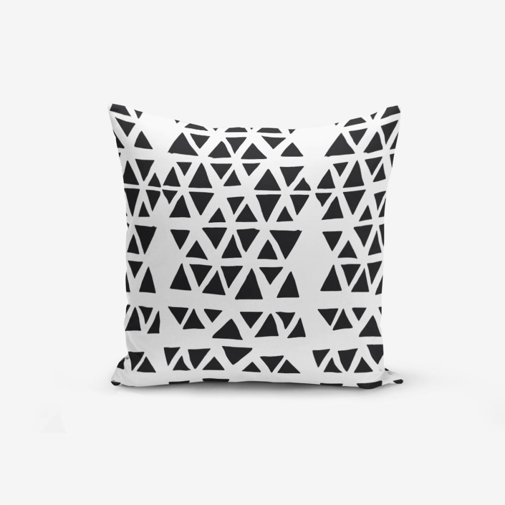 Față de pernă cu amestec din bumbac Minimalist Cushion Covers Black Triangle Modern, 45 x 45 cm bonami.ro
