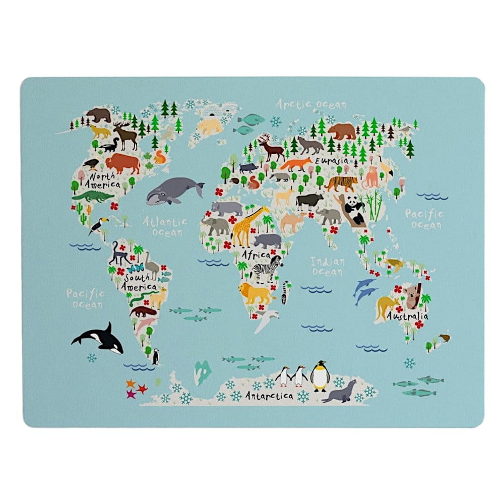 Protecție pentru masă sau birou Little Nice Things World Map, 55 x 35 cm