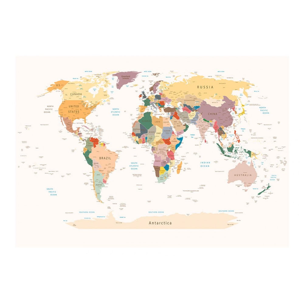 Tapet format mare Bimago World Map, 300 x 210 cm Artgeist
