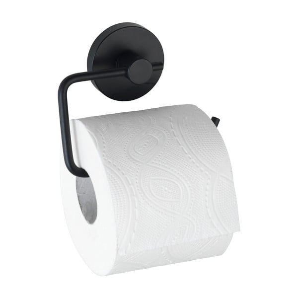 Suport pentru hârtia de toaletă Wenko Vacuum-Loc® Milazzo, negru