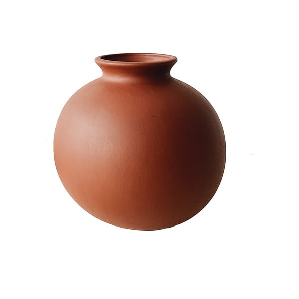 Vază din ceramică Rulina Toppy, roșu cărămiziu