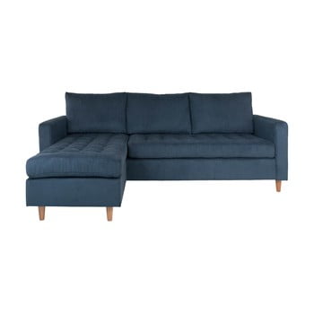 Colțar reversibil cu husă din reiat house nordic firenze, albastru închis
