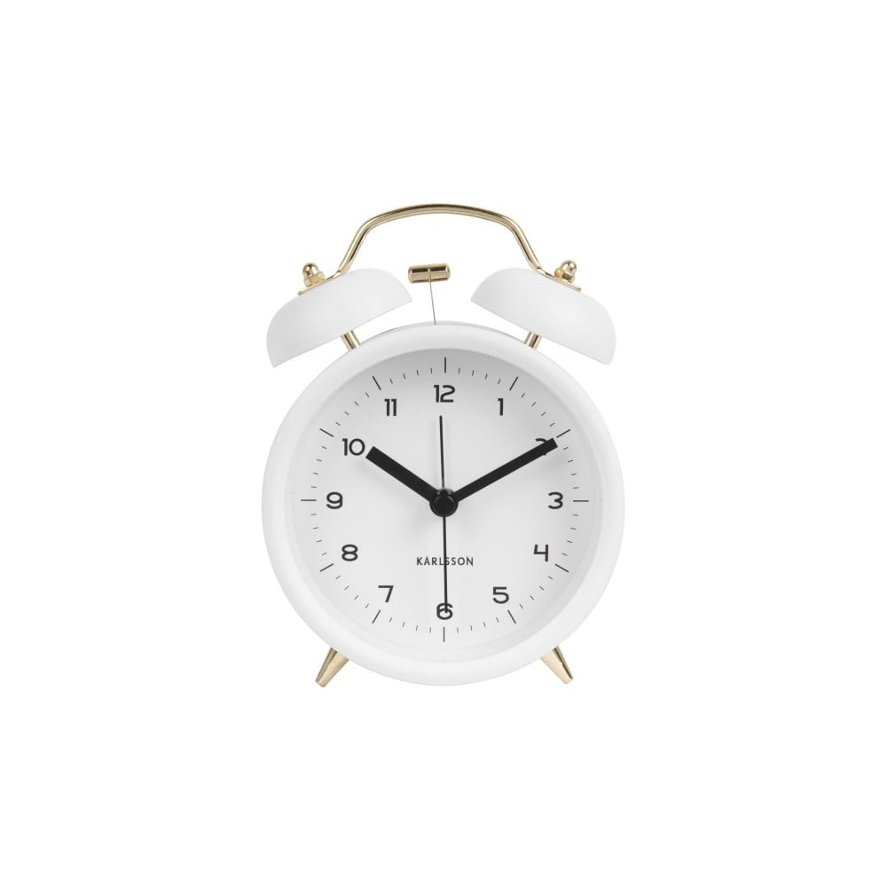 Ceas alarmă Karlsson Classic, alb, ⌀ 10 cm bonami.ro