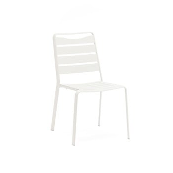 Set 4 scaune de grădină din aluminiu Ezeis Spring, alb