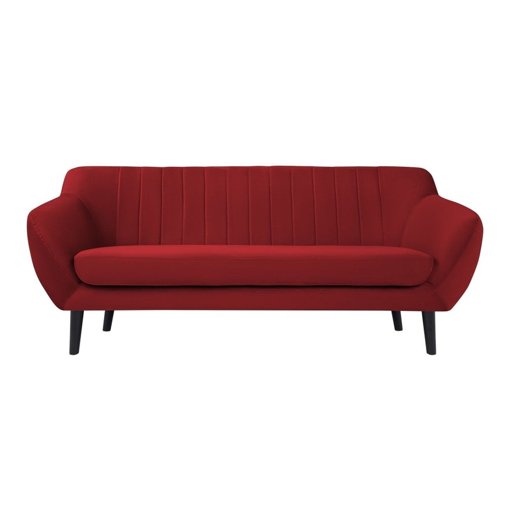 Canapea cu tapițerie din catifea Mazzini Sofas Toscane, 188 cm, roșu 188 imagine noua