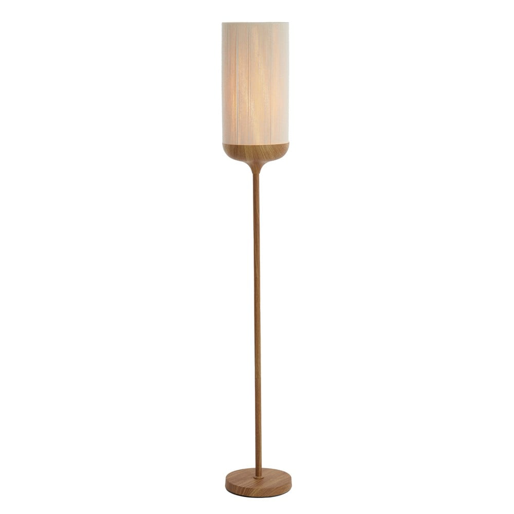 Lampadar în culoare naturală cu abajur textil (înălțime 159 cm) Dania – Light & Living