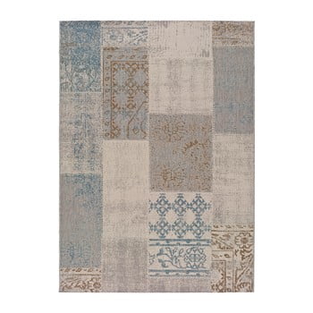 Covor pentru exterior universal bilma dice, 80 x 150 cm, bej-albastru