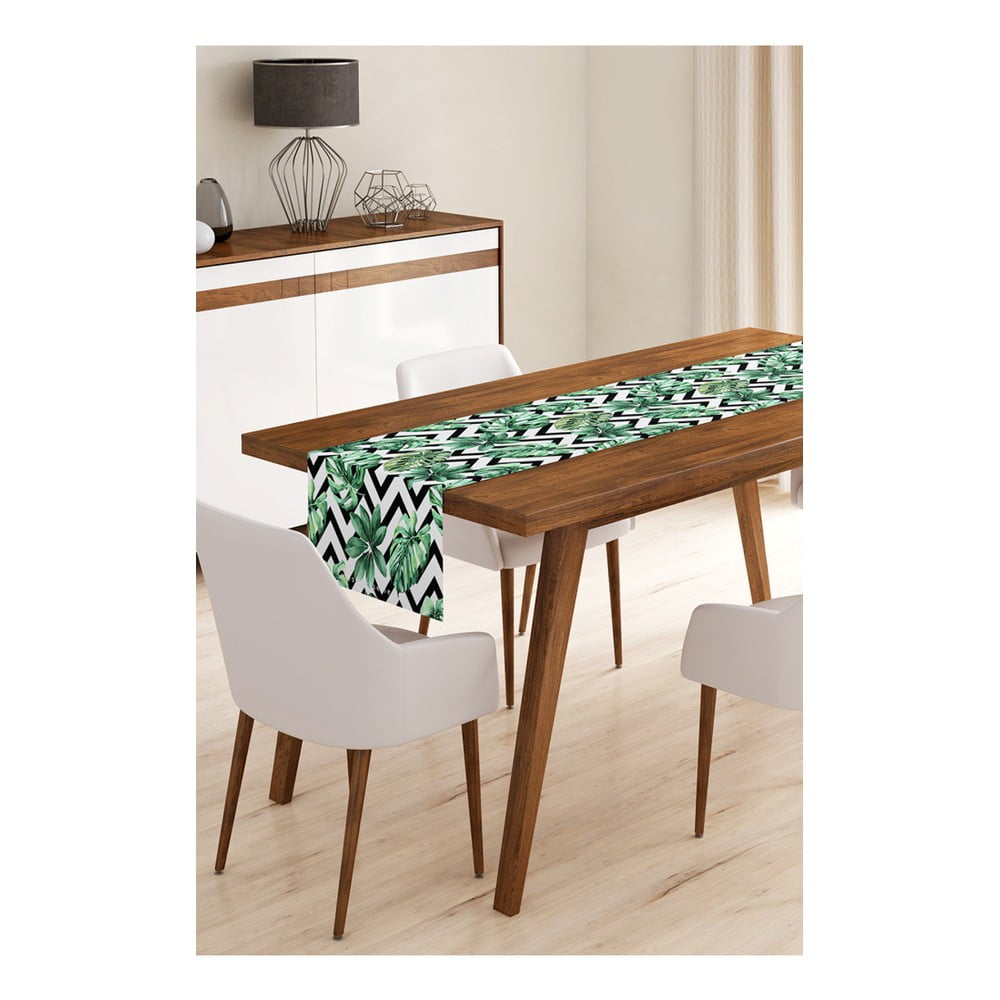 Napron din microfibră pentru masă Minimalist Cushion Covers Jungle Leaves Stripes, 45 x 140 cm bonami.ro imagine 2022