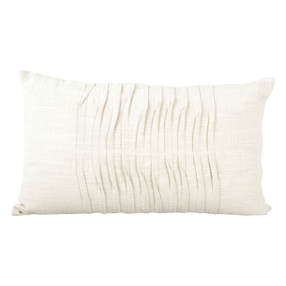 Pernă decorativă din bumbac PT LIVING Wave, 50 x 30 cm, alb alb pret redus