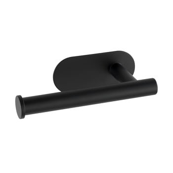 Suport oțel inoxidabil pentru hârtie igienică fără sistem de prindere cu șurub Wenko Turbo-Loc® Orea, negru bonami.ro