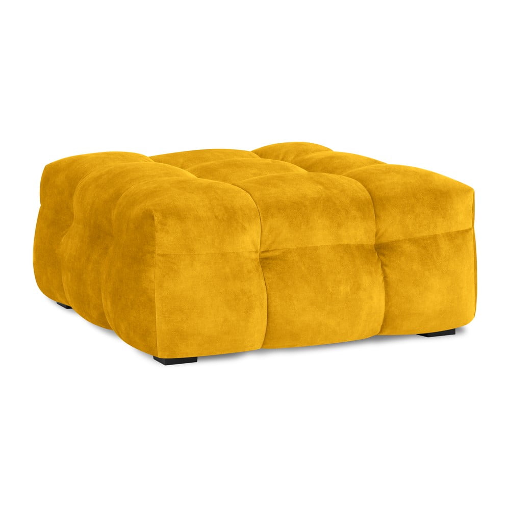 Puf cu tapițerie din catifea Windsor & Co Sofas Vesta, galben bonami.ro