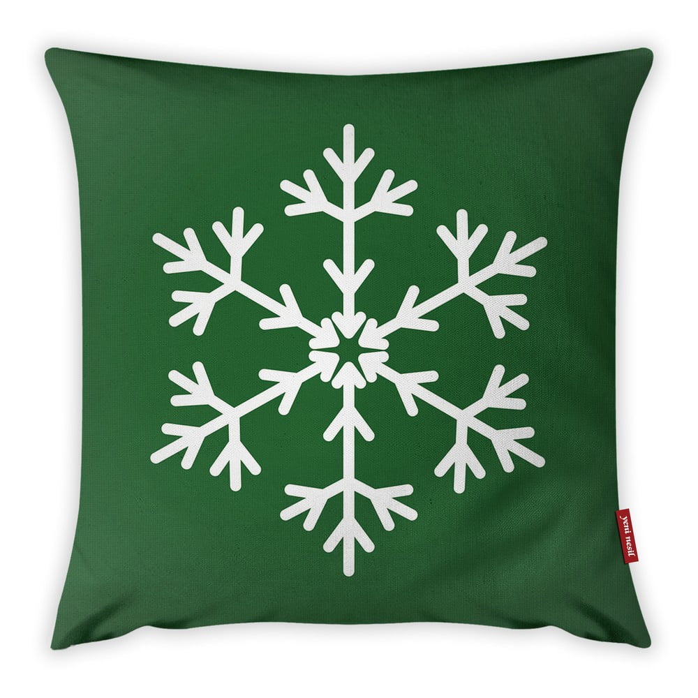 Față de pernă Vitaus Christmas Period Green Simple Snowflake, 43 x 43 cm bonami.ro imagine noua