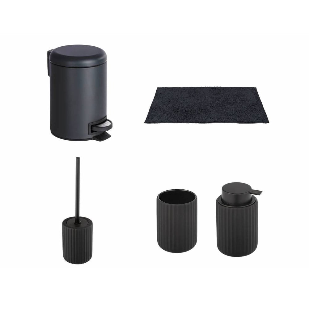 Set de accesorii de baie negru Belluno – Wenko