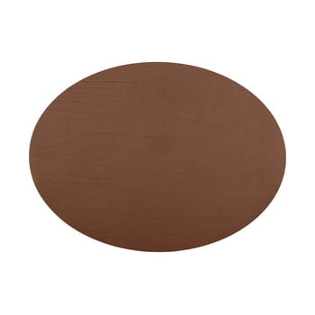 Suport farfurie din piele reciclată ziczac titan, 33 x 45 cm, maro