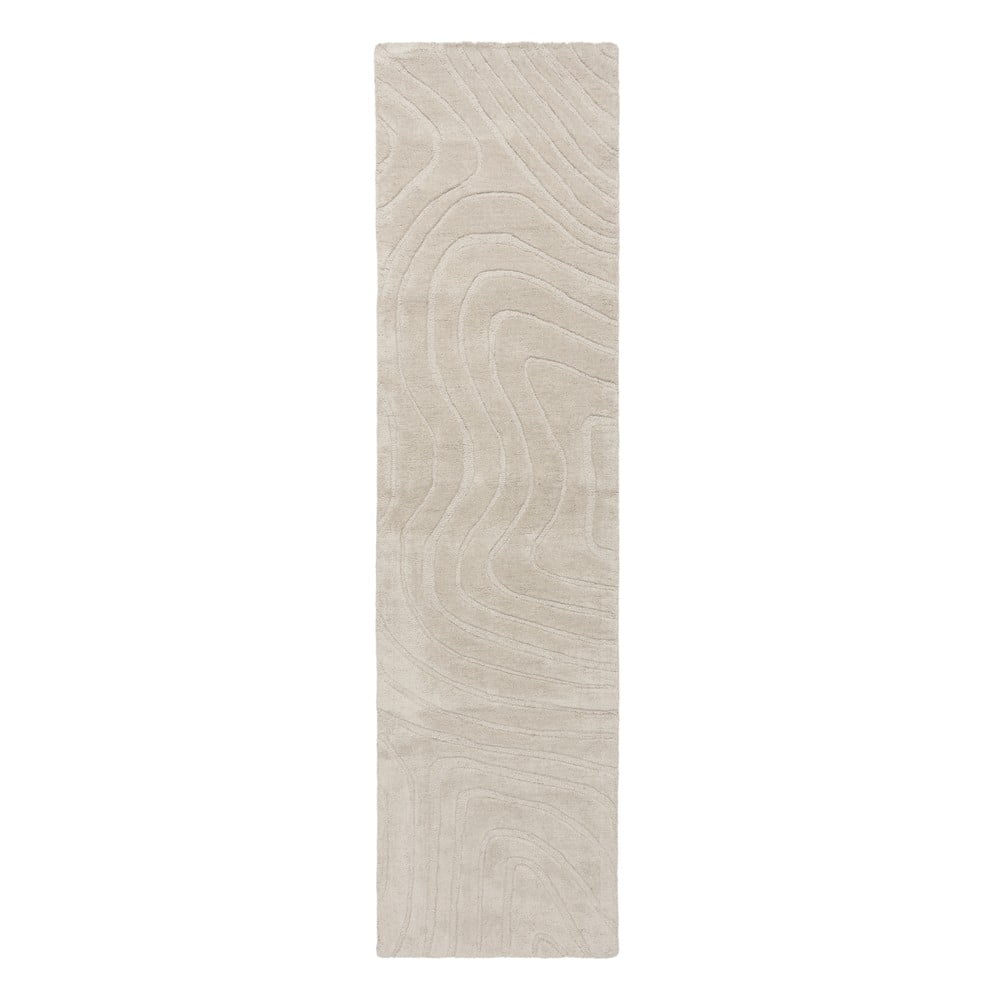 Covor tip traversă crem țesut manual din lână 60x230 cm Mesmerise Natural – Flair Rugs