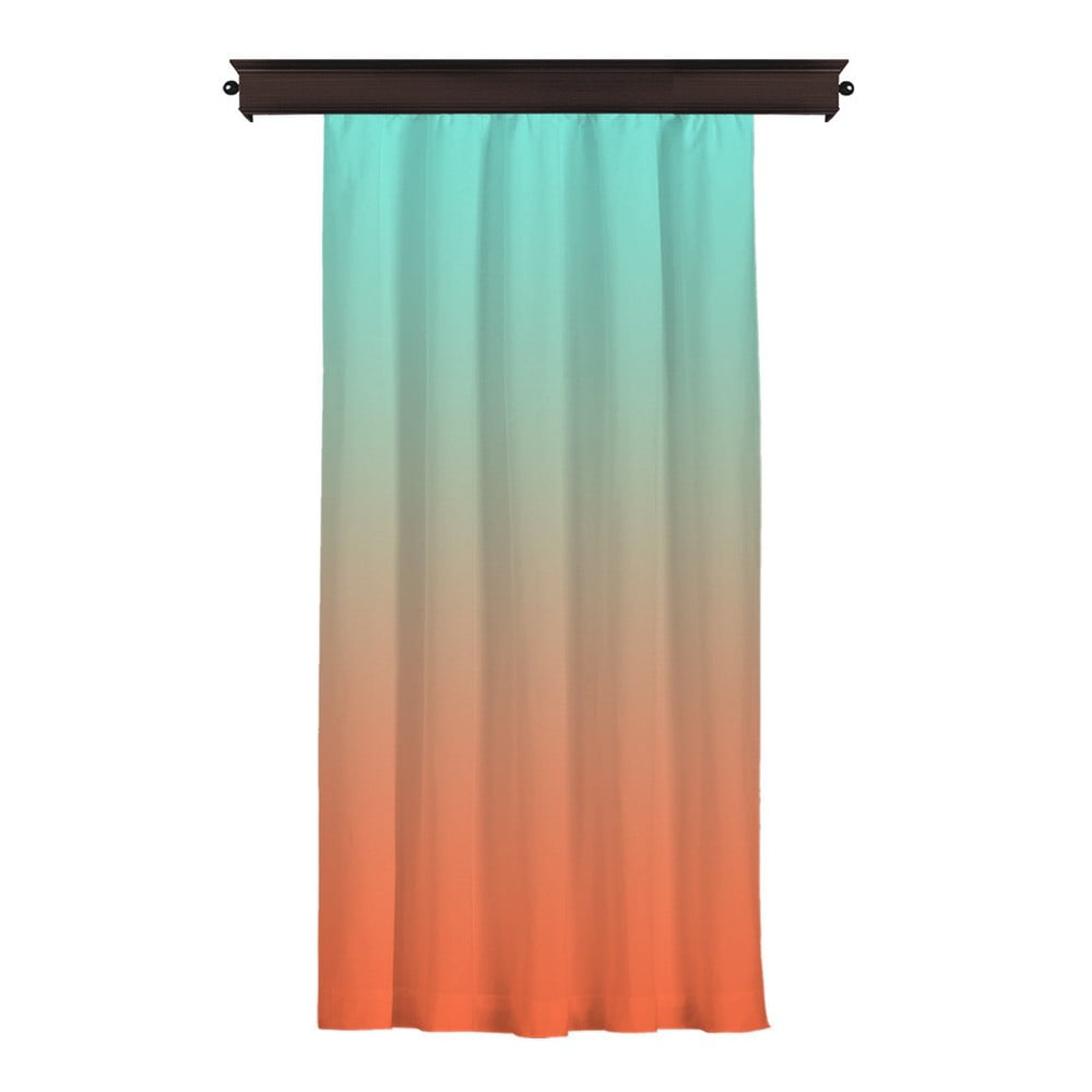 Draperie Curtain Tageho, 140 x 260 cm, portocaliu - turcoaz