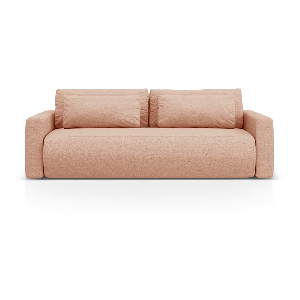 Canapea roz extensibilă/cu spațiu de depozitare 238 cm Belfast – Cosmopolitan Design