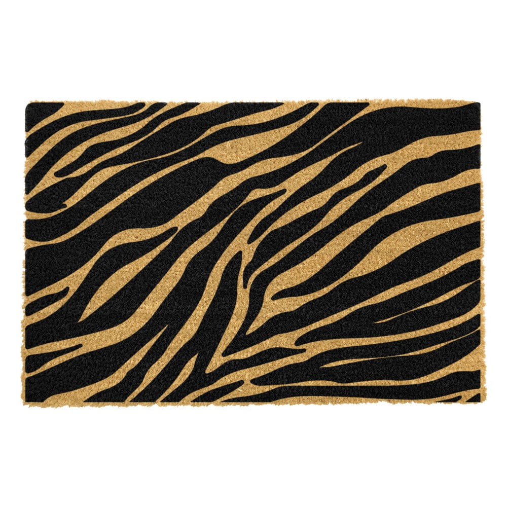 Covoraș intrare din fibre de cocos Artsy Doormats Zebra, 40 x 60 cm Artsy Doormats