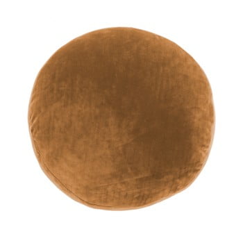Pernă decorativă din microfibră tiseco home studio marshmallow, ø 40 cm, maro - portocaliu