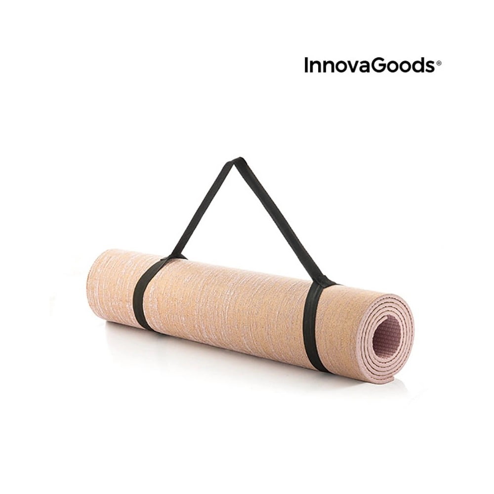 Saltea antiderapantă de yoga innovagoods jumat, roz