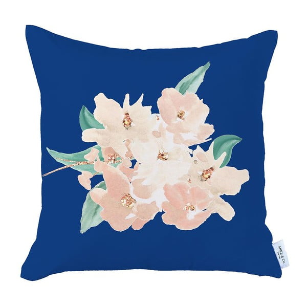 Față de pernă decorativă Mike & Co. NEW YORK Honey Blossom, 43 x 43 cm, albastru-roz